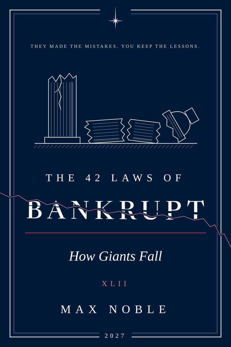The Signed First Edition of The 42 Laws of BANKRUPT, Nordic navy, with a cracked wax seal at its head